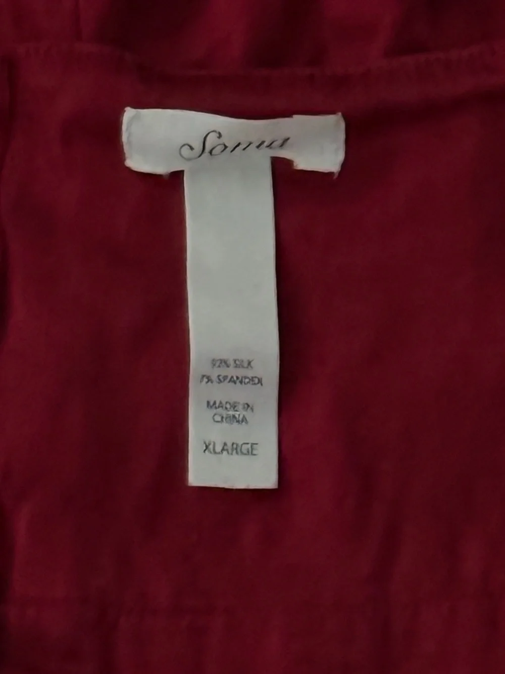 NWOT Dark Red Nightie From Soma (XL) - Picture 4 of 5